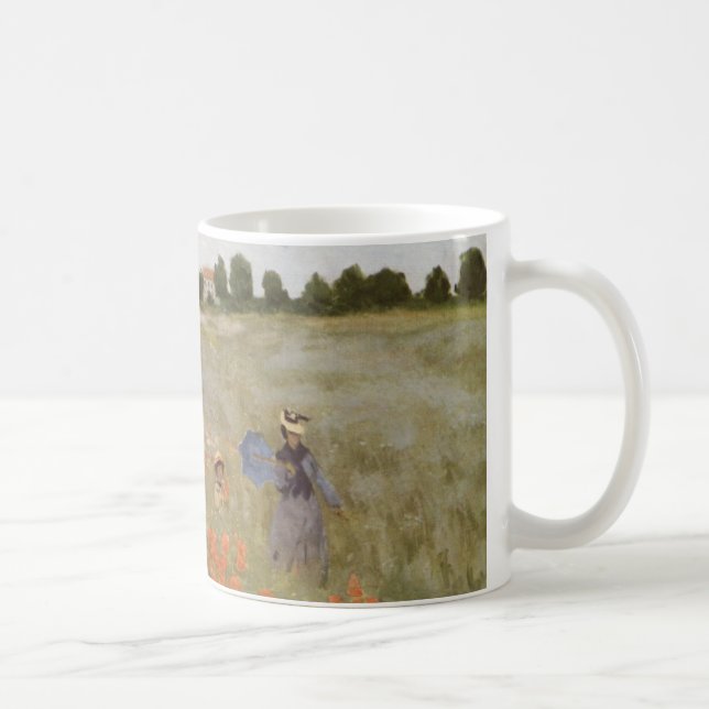 Feld der Mohnblumen Claude Monet Kaffeetasse (Rechts)