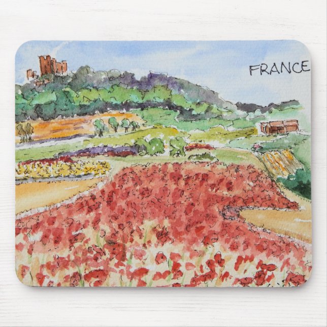 Feld der Mohnblumen in der Mousepad (Vorne)