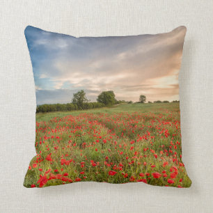 Feld der Mohnblumen Kissen