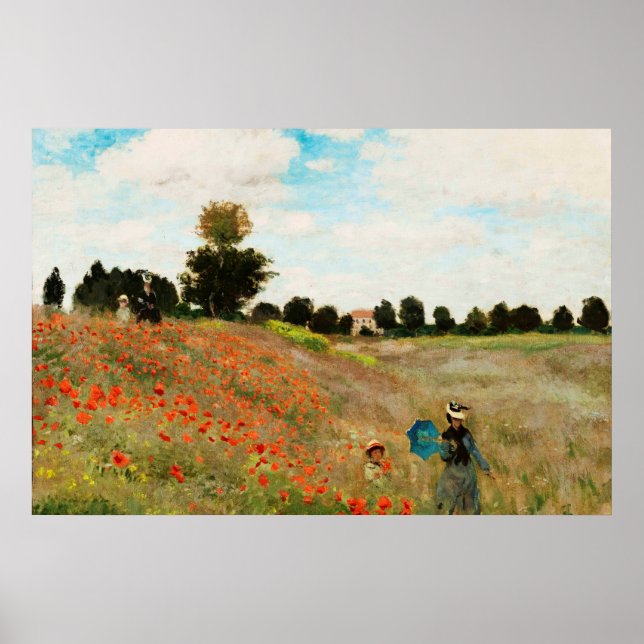 Feld der Poppies, 1886 Poster (Vorne)