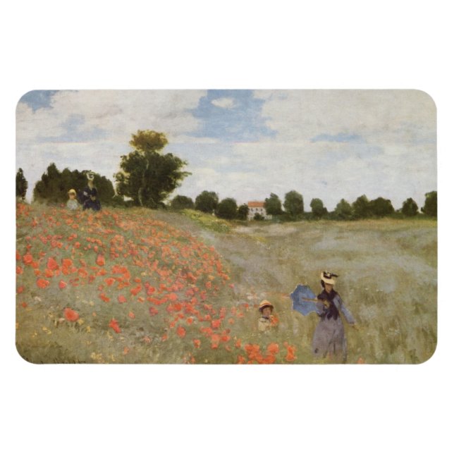 Feld der Poppies Claude Monet Magnet (Horizontal)