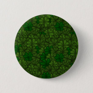 Feld der Shamrocks Digitale Kunst Muster St. Patri Button
