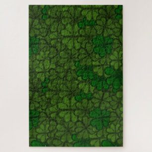 Feld der Shamrocks Digitale Kunst Muster St. Patri Puzzle