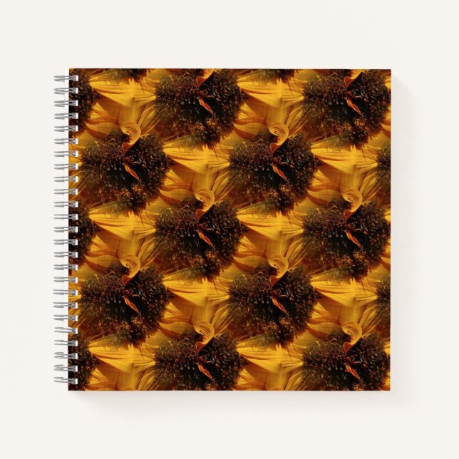 Feld der Sonnenblumen... Notizbuch (Vorderseite)