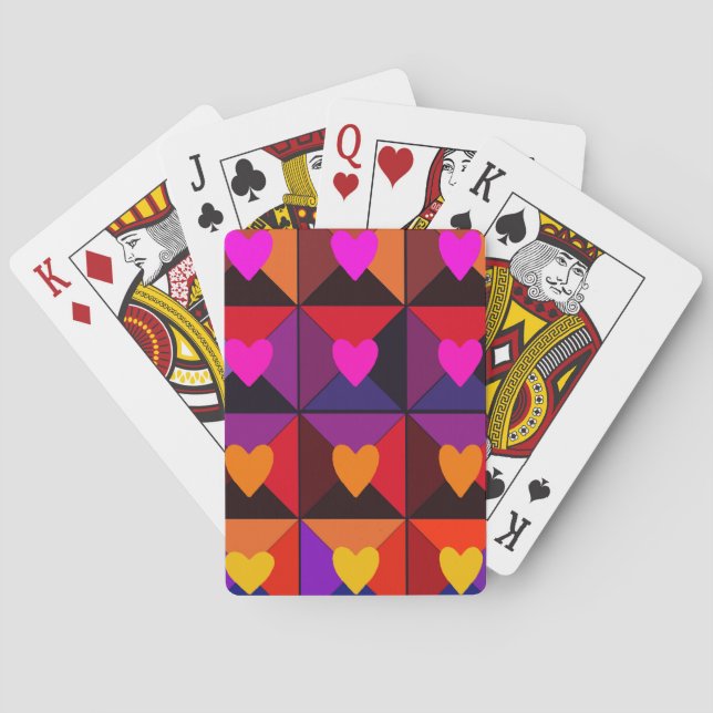 Feld der Valentine Spielkarten (Rückseite)