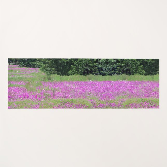 Feld der wilden Phlox-Blume auf einer Yogamatte (Vorderseite (Horizontal))