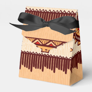 Feld "Fun African Tribal Patterns Gastgeschenk" Geschenkschachtel