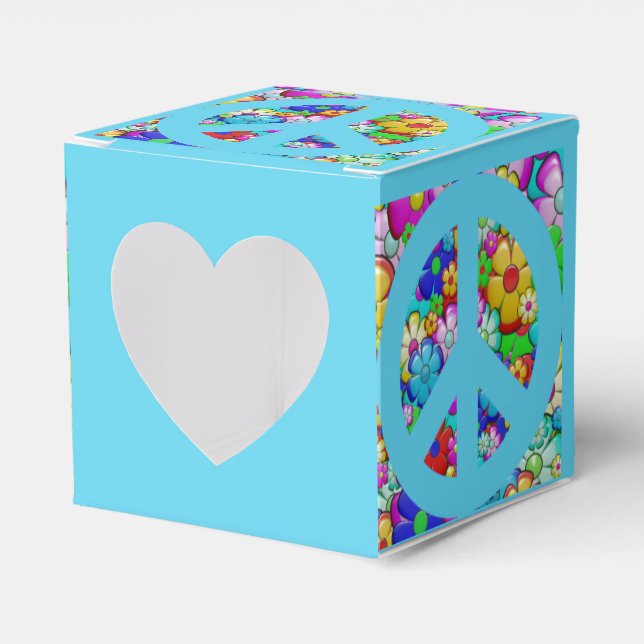 Feld für Hippy-Peace-Zeichen Geschenkschachtel (Vorderseite)