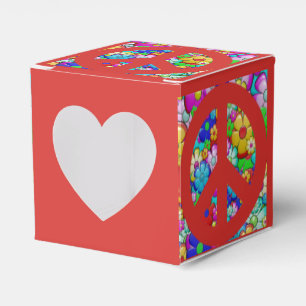 Feld für Hippy-Peace-Zeichen Geschenkschachtel