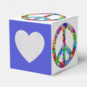Feld für Hippy-Peace-Zeichen Geschenkschachtel