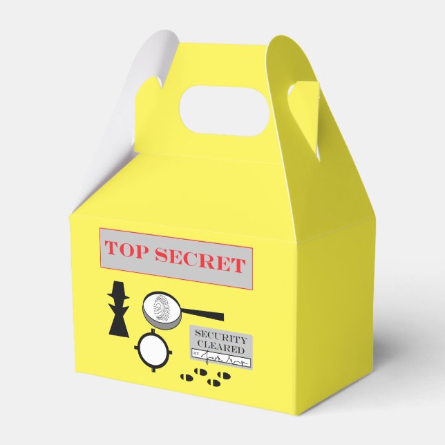 Feld "Geheimer Agent/Spy" Gastgeschenk Geschenkschachtel (Vorderseite)