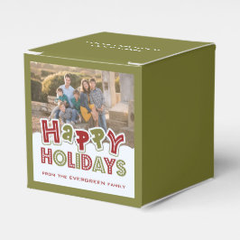 Feld "Happy Holidays" für benutzerdefinierte Foto- Geschenkschachtel