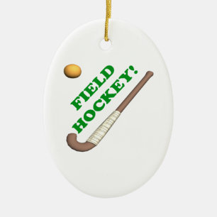 Feld-Hockey 2 Keramik Ornament