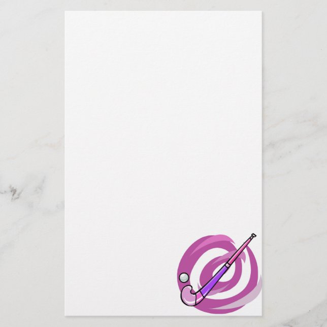 Feld-Hockey Briefpapier (Vorderseite)