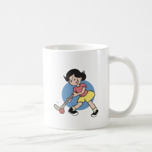 Feld-Hockey-Mädchen-Spieler Kaffeetasse