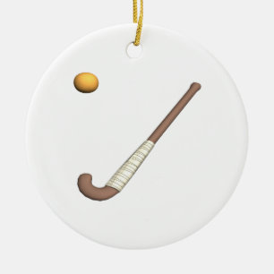 Feld-Hockey-Stock u. Ball Keramikornament