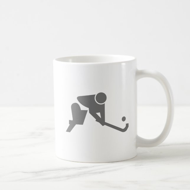 Feld-Hockeygrau-Silhouette Kaffeetasse (Rechts)