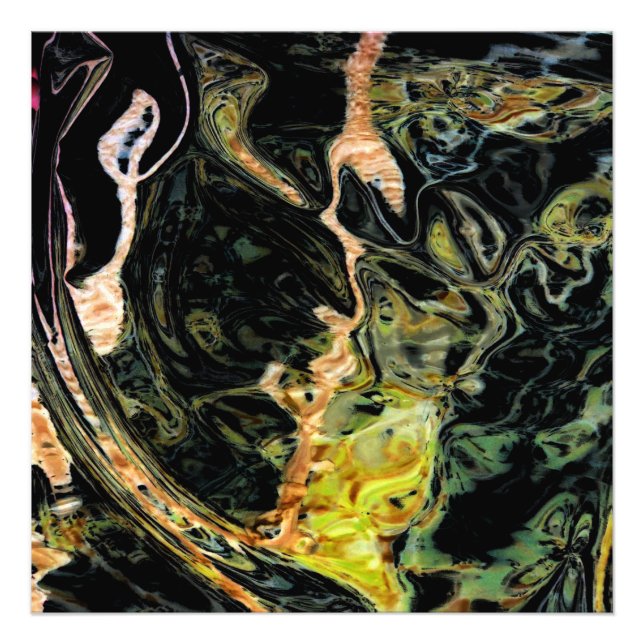 "Feld im Herbst" digital verändertes Abstraktes Fo Fotodruck (Vorne)