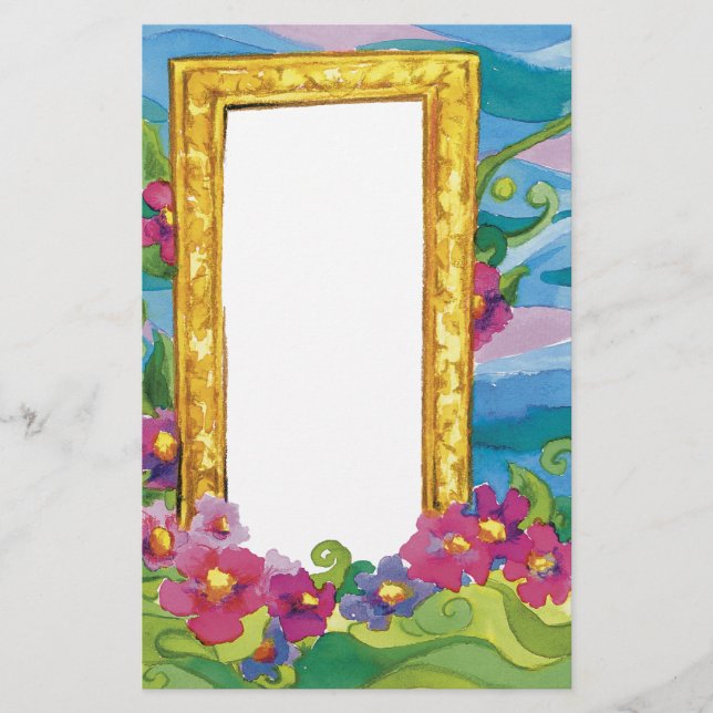 Feld mit Blumen - Briefpapier (Vorderseite)