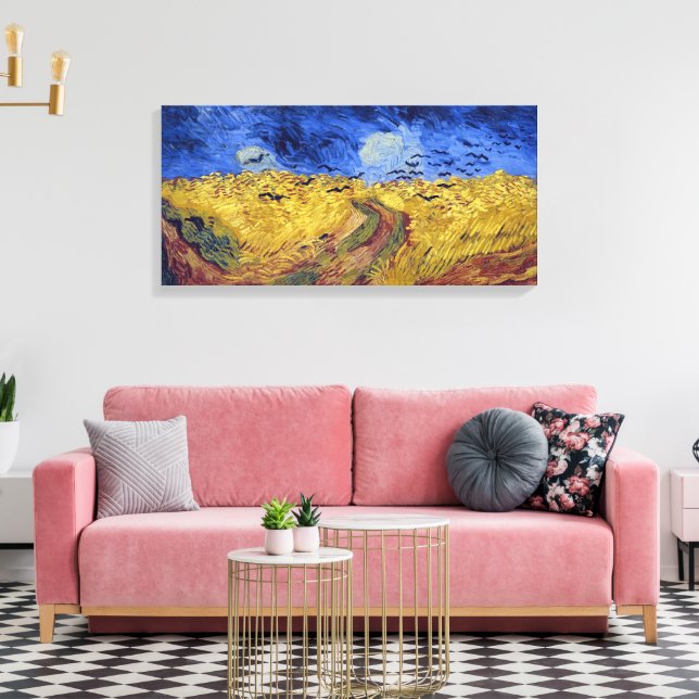Feld mit Krähen | Van Gogh | Leinwanddruck (Insitu (Wohnzimmer))