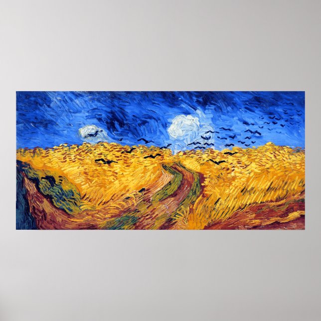 Feld mit Kronen, Van Gogh Poster (Vorne)
