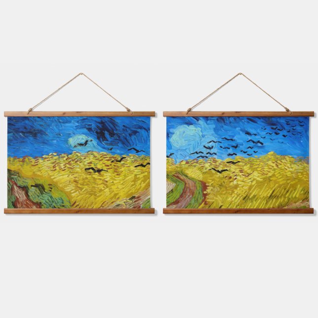 Feld mit Kronen, Van Gogh Wandteppich Mit Holzrahmen (Doppelt)