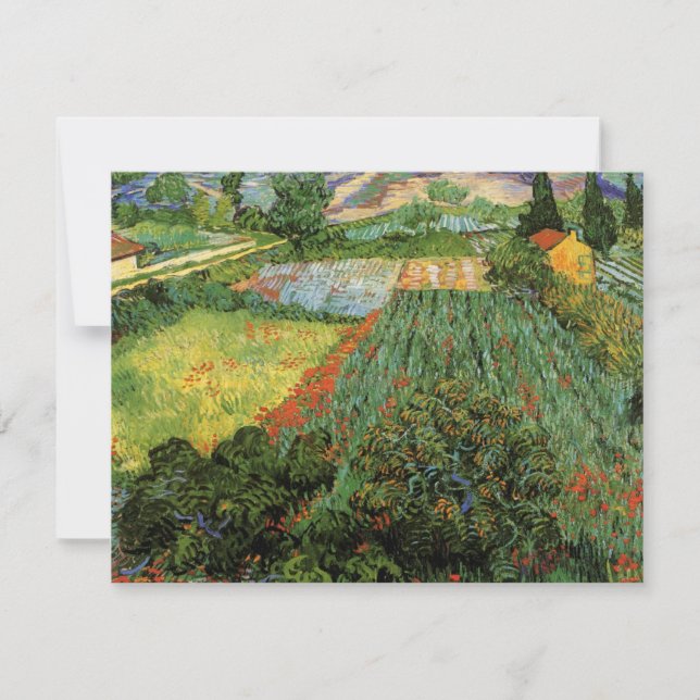Feld mit Pflücken von Vincent van Gogh (Vorderseite)