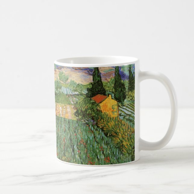 Feld mit Pflücken von Vincent van Gogh Kaffeetasse (Rechts)