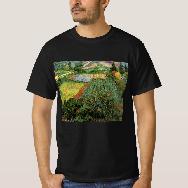 Feld mit Pflücken von Vincent van Gogh T-Shirt (Vorderseite)