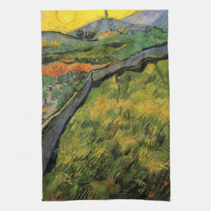 Feld mit Sommerweizen, Sonnenaufgang von Vincent v Geschirrtuch