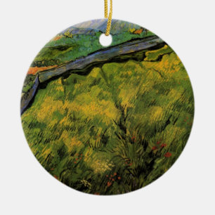 Feld mit Sommerweizen, Sonnenaufgang von Vincent v Keramikornament