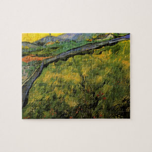 Feld mit Sommerweizen, Sonnenaufgang von Vincent v Puzzle