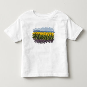 Feld mit Sonnenblumen und Lavendelblüten, Kleinkind T-shirt