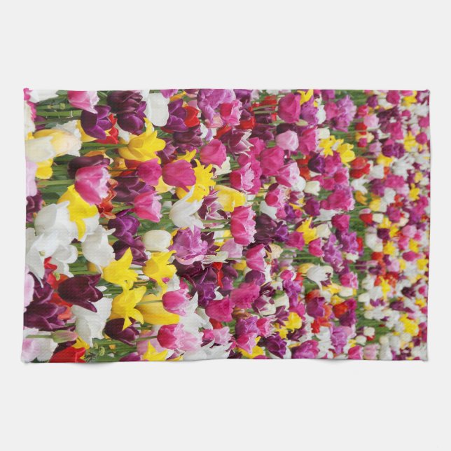 Feld mit Tulpen Geschirrtuch (Horizontal)