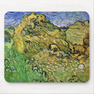 Feld mit Weißstapeln von Vincent van Gogh Mousepad