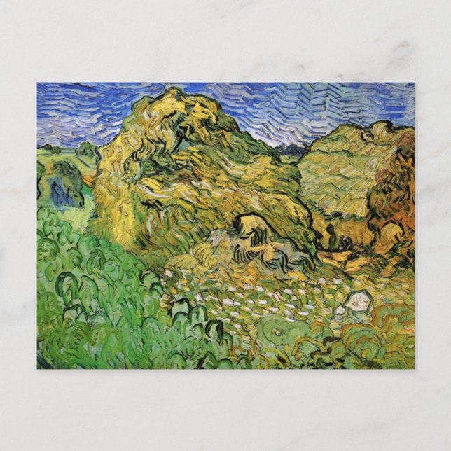Feld mit Weißstapeln von Vincent van Gogh Postkarte (Vorderseite)