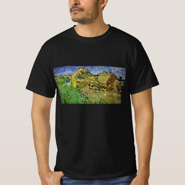 Feld mit Weißstapeln von Vincent van Gogh T-Shirt (Vorderseite)