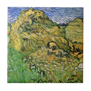 Feld mit Weizenscheunen von Vincent van Gogh Fliese