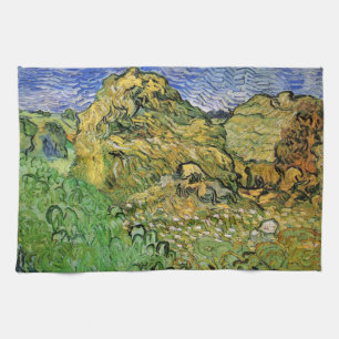 Feld mit Weizenstapeln von Vincent van Gogh Geschirrtuch