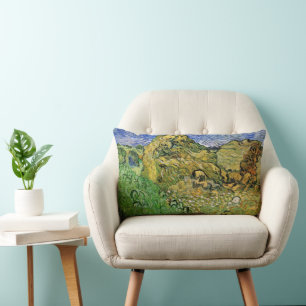 Feld mit Weizenstapeln von Vincent van Gogh Lendenkissen