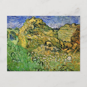 Feld mit Weizenstapeln von Vincent van Gogh Postkarte