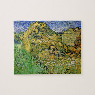 Feld mit Weizenstapeln von Vincent van Gogh Puzzle