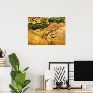 Feld mit zwei Kaninchen von Vincent van Gogh Poster