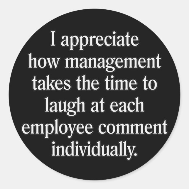 Feld "Mitarbeitervorschau" Runder Aufkleber (Vorderseite)