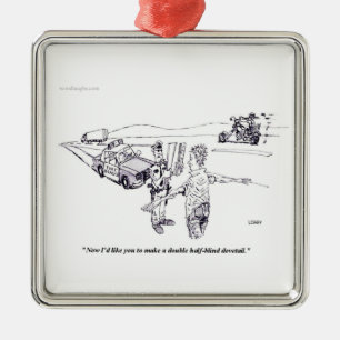 Feld-Nüchternheit-Test-Quadrat-Verzierung Silbernes Ornament