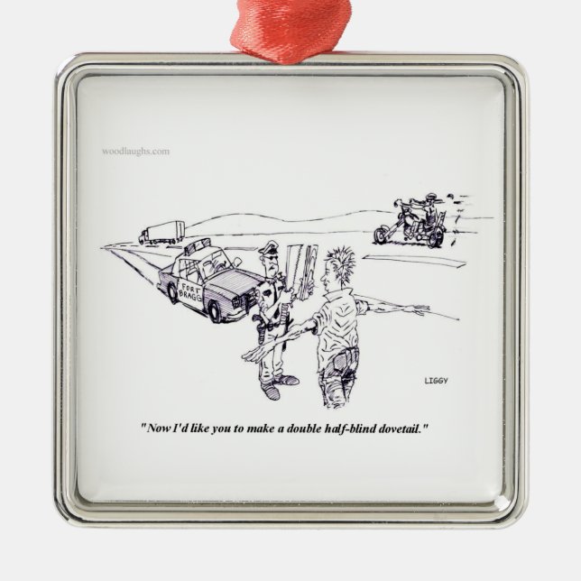 Feld-Nüchternheit-Test-Quadrat-Verzierung Silbernes Ornament (Vorne)