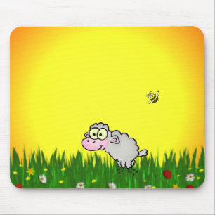 Feld-Schafe Mousepad