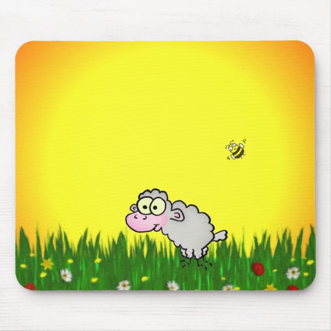 Feld-Schafe Mousepad (Vorne)