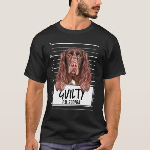 Feld Spaniel Mugshot Schuldig Hund T-Shirt