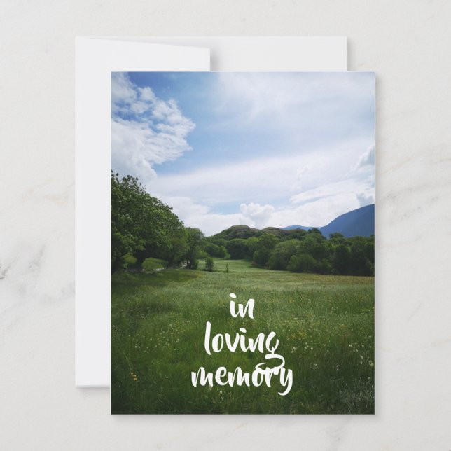 Feld und Himmel 2 Gedenkkarte (Vorderseite)